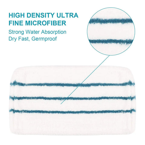 Universal Microfiber Steam Mop Replacement Pads 4 Pack For Quick Cleanups Pro Grade Must Have Compatible With Multiple Models Including SM1600 SM1610 SM1620 HSM13E1 HSMC1300FX HSMC1321 And More, showing close-up of high-density ultra-fine microfiber surface.