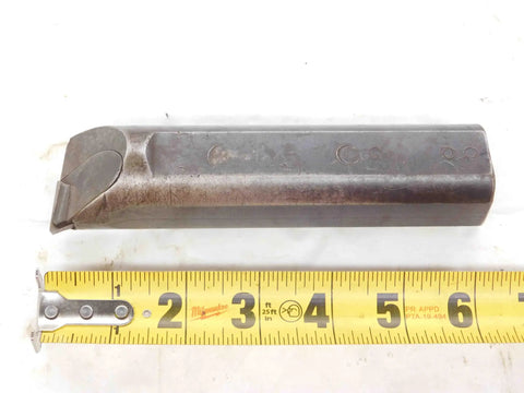 Beefy 1.5 Inch Shank Indexable Boring Bar With TF-1212B Tip For TP-32 Inserts, pictured with measuring tape for scale.