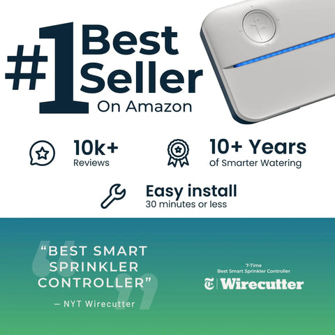 WiFi Smart Sprinkler Controller for 16 Zones With App Scheduling, Local Weather Intelligence, product accolades and reviews