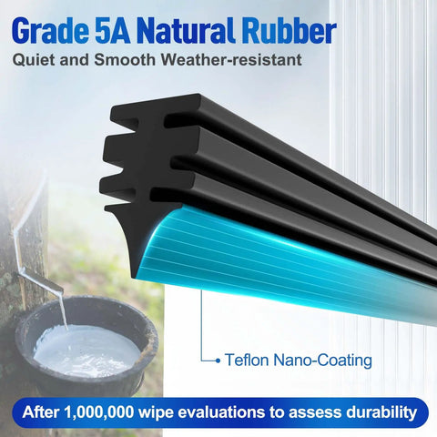 Close-up of Volkswagen Tiguan Rear Windshield Wiper Blade Replacement with silicone blade and Teflon nano-coating