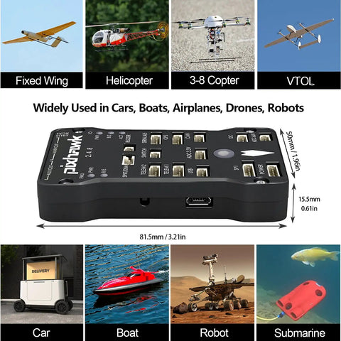 Pro Grade Open Source Flight Controller With 32-Bit Autopilot For DIY FPV Drones And RC Planes PX4 2.4.8 with vehicle examples