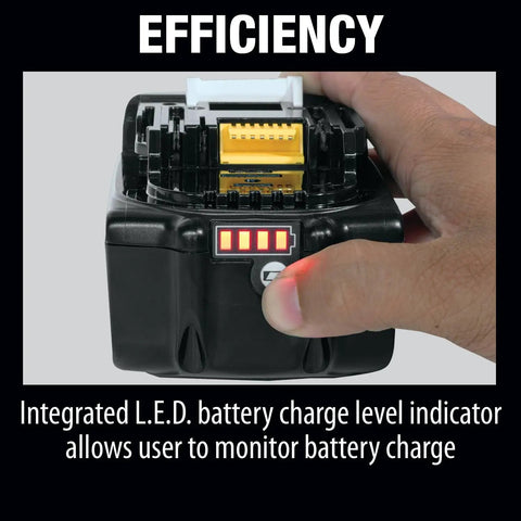 18V LXT Lithium-Ion 4.0Ah Battery And Fast Charger Starter Pack with LED indicator, showing charge level.