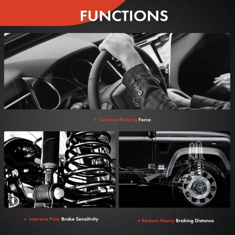 Rear Center Brake Hydraulic Hose For Classic GM Vehicles Compatible With Chevrolet, GMC, Buick, Cadillac, Pontiac And Oldsmobile Models Including C10 C20 C30 Impala Camaro Blazer Seville Firebird And More diagram showing brake function improvements