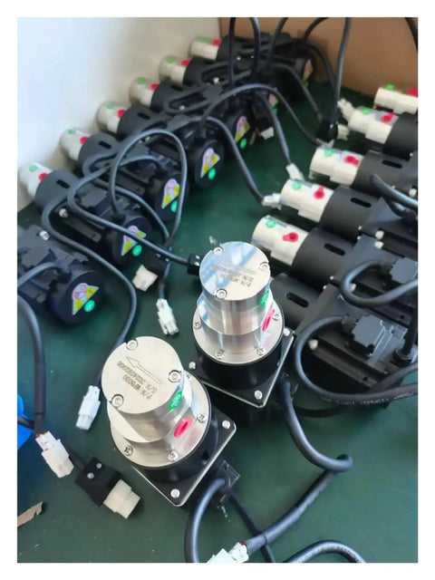 High Precision Ac Servo Motor Liquid Transfer Pump Magnetic Drive Self Priming Coupling with visible electrical connections and valves.