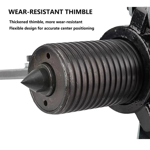 Close-up of wear-resistant thimble from Heavy Duty Hydraulic Gear Puller Kit, featuring thickened design for accurate positioning.