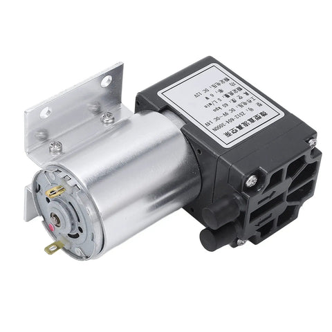 Dc 12V Mini Vacuum Pump With Quiet Operation Oil-Free Design For Sampling Instruments. Aluminum body motor with metal casing.