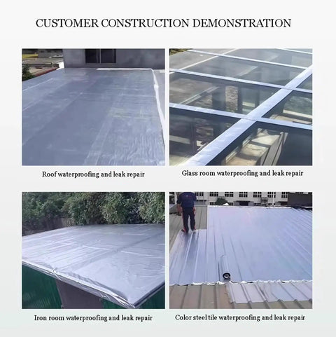 No Sweat Heavy Duty Self Adhesive Roofing Felt Weatherproof Sealing Membrane Aluminum Foil Tape used for roof leak repairs.