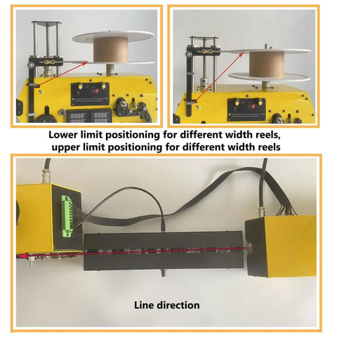 No Fuss High Precision 3D Print Filament Extruder Machine With Auto Coil Winder And 400C Heat for adjusting reel positions.