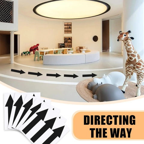 15 Pack Arrow Stickers Black 8x2 Inch Self-Adhesive PVC Decals Waterproof and Tear-Resistant for Directional Signs Great for Indoor Outdoor Use No-Fuss Heavy-Duty Adhesion Residue-Free Removal on floor