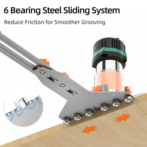Heavy Duty Stainless Steel Router Circle Cutting Jig With Adjustable Depth And Universal Fit For Most Dust Covers Delivers Knockout Precision On Woodworking Projects Dang Simple Setup with steel sliding system.