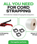 Heavy Duty Cord Strapping Buckles Half Inch Pack Of 1000 Anti Slip Phosphate Coated Metal Buckles for Woven Cord Strapping Set