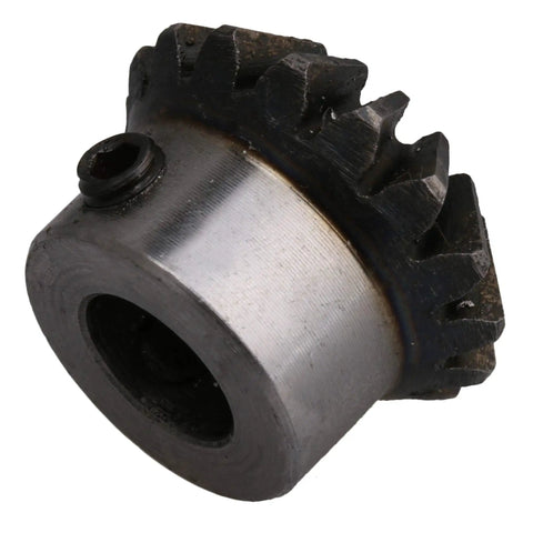 Bevel Gear Wheel Made From 45 Steel With 16 Teeth, 1.5 Module, 10mm Bore, 25.5mm Outer Diameter And 18mm Thickness, shown at an angle