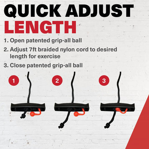 Top Shelf Over The Door Shoulder Pulley For Physical Therapy And Home Gym Sessions showing quick length adjustment steps.
