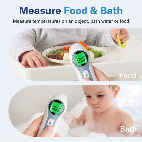 Forehead And Ear Thermometer For Adults Kids And Baby One Push Button Quick Readings Clinically Accurate And Reliable Magnetic Probe Cover Easy To Use Digital Thermometer For The Whole Fam. measuring food and bath water