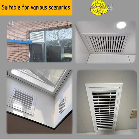 Badass Durable Black Return Air Grille And Wall Or Ceiling Vent Cover Featuring A Slick Removable Filter Door For Garage Shed Setup No Sweat Install Rock Solid Steel Build Quality shown in various installation scenarios.