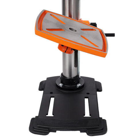 12 Inch Benchtop Drill Press With Laser And Digital Readout Pro Grade Variable Speed base and tilting table view.