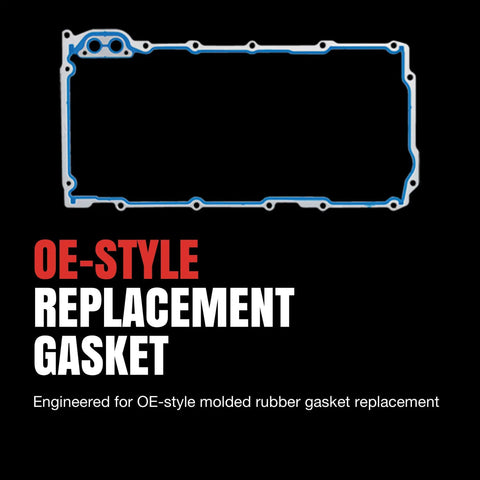 Engine Oil Pan Gasket Set For Volkswagen Super Beetle And Classic VW Models 1961 Through 1974 displayed with OE-style design