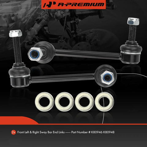Front Sway Bar Link Stabilizer For Toyota Tacoma 2005 2022 Smooth Ride With Durable End Links Greased Bearings Better Handling For 4WD Base Pre Runner RWD And 6 Lug Models From 2015 To 2022, steel sway bar end links with hardware