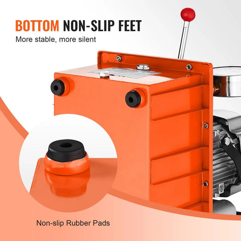 Electric Hydraulic Pump Power Pack 10000 PSI 750W 110V 8L shown with non-slip rubber pads for stability