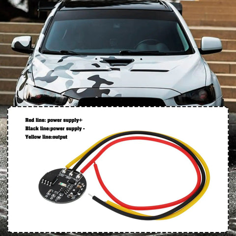 Front view of Two Pack DC 3 To 24V 10A Capacitive Touch Switch Module for LED lighting modifications with color-coded wires.