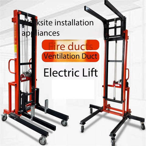 Heavy Duty Electric Lifting Platform For Cold Storage And HVAC Installation Lift Table Made Of Thickened Steel in use lifting ventilation ducts.