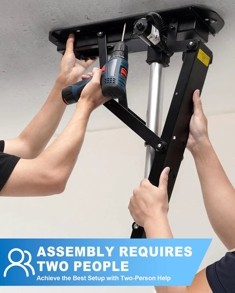 Motorized Drop Down Ceiling TV Mount Fits 32 To 70 Inch Screens With Wireless Remote holds up to 88 lbs during assembly.