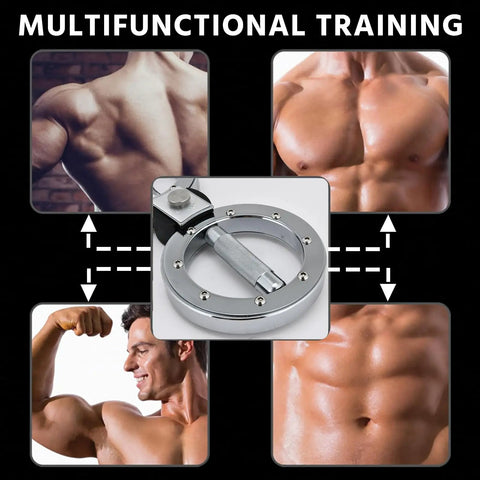 Rotating Burn Machine 12 Lb Arm Trainer With 360 Degree Grips Multifunction Spinning Rotator shown with muscular bodies
