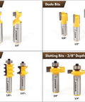 Seventy Piece Router Bit Set With Half Inch Shank Pro Grade Tungsten Carbide Woodworking Bits Keyhole Dado Beading Slotting