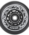 76mm 90a Ripsurf Wheels w/Bearings ABEC-9 for DLX Caster Board, Deluxe Junior Skateboard wheel design, close-up view.