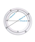 Top view of 8 Inch Aluminum Heavy Duty Lazy Susan Rotating Turntable Bearing Swivel Plate, with measurements shown against white backdrop.