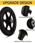 2Pcs 8 Inch Walker Wheels Replacement, Wheelchair Front Wheels, Rubber Rollator Wheel Replacement Durable Black with non-slip design