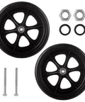 2Pcs 8 Inch Walker Wheels Replacement, Wheelchair Front Wheels, Rubber Rollator Wheel Replacement Durable and Quiet Wheelchair Replacement