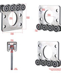 8 Wheel Trolley Assembly Rollers with Sealed Bearings for 1-5/8 Inch Strut Channel, Heavy Duty Q235 Steel Hoist Trolley Set