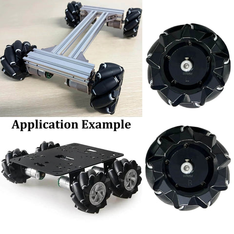 Premium Mecanum Wheel 80mm Omni Wheel for AGV Smart Robot Car Chassis with 4mm Metal Coupling Motor