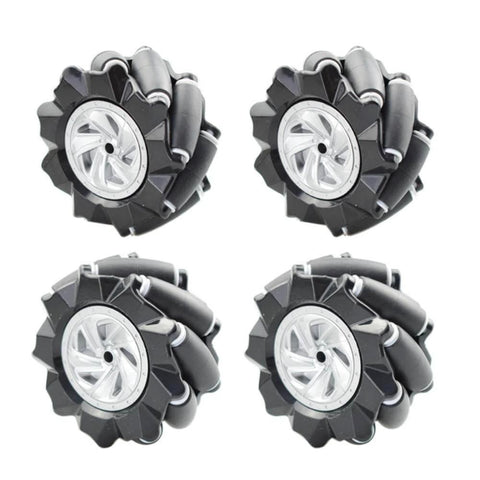 Premium 80mm Mecanum Wheel for AGV Robot Car Chassis, Omni Directional Tire with 4pcs Metal 6mm Coupling Motor Connector