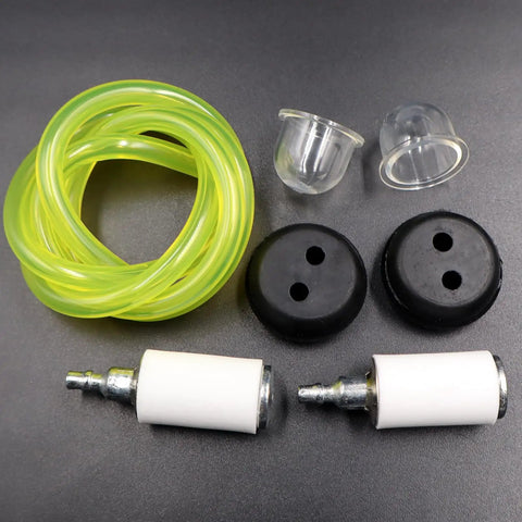Gas Tank Grommet Rubber Seal Kit for Legend Force 46cc Gas Tiller Cultivator A063001 with grommets, fuel line, filters