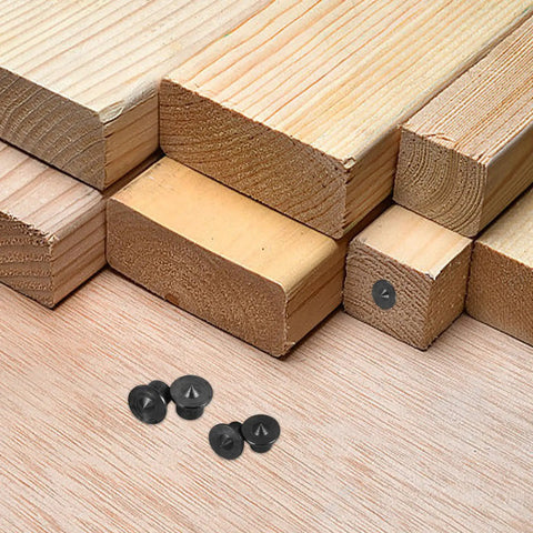 8 Piece Woodworking Dowel Center Pins Kit For Drilling Centering And Tenon Transfer Locating Tool For Furniture Assembly And Woodworking Projects Carbon Steel next to wooden blocks