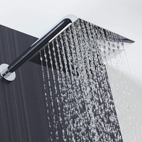High Pressure Rain Shower Head With 304 Stainless Steel And Air In Technology Delivers Next Level Water Flow Even At Low Pressure 8 Inch Chrome Finish