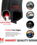 Push On Door Edge Weather Stripping Seal image showing cross-section and use on various vehicles, features 0.62 inch bulb height.