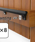 Heavy Duty Reinforced Nylon Gear Rack Kit Built Tough For Sliding Gate Openers mounted on wooden gate with screw hardware visible
