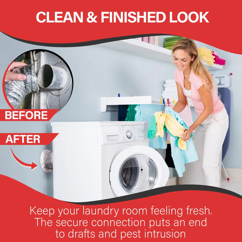 Dryer Vent Quick Release System For 4 Inch Tubes Two Piece Quick Connect Twist And Lock Easy Install Behind The Dryer