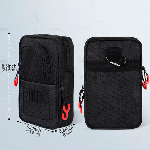 Zippered Golf Ball Bag Organizer With Three Pockets Fits 12 To 15 Balls And A Valuables Pocket For Phone And Wallet On The Go