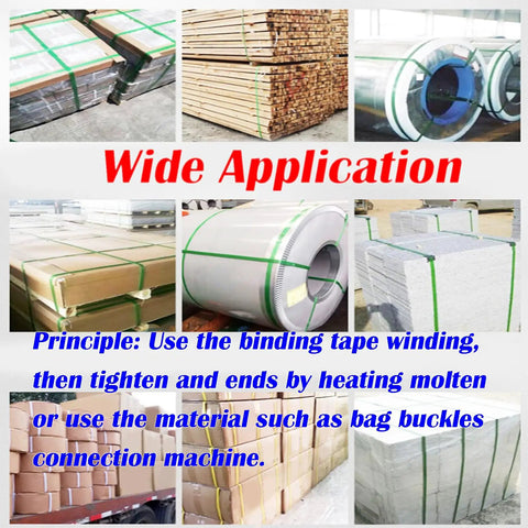 Heavy Duty Handheld Pneumatic Strapper For Pet Strap And Pp Band Portable Packing Tool No Sweat Operation used for securing pallets and boxes.