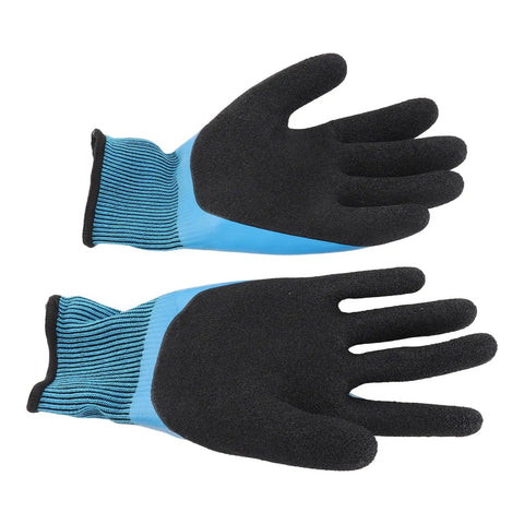 Tough as Nails Electrician Insulated Gloves Deliver Straight Up 1000V High Voltage Shielding With Heavy Duty Non Slip Rubber Grips To Keep Your Hands Locked Down On Any Job Site. Blue and black insulated work gloves.