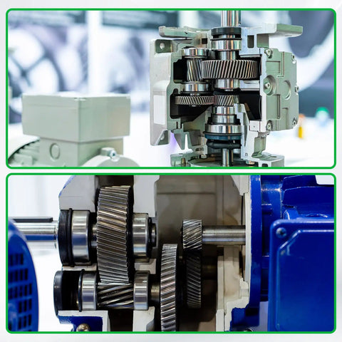Left Hand Helical Gear Set 12T 5mm Bore with 45 Degree Spiral in Mechanical Rotor