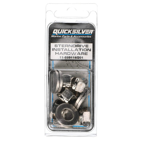 Stainless Stern Drive Installation Hardware Kit With Six Nyloc Nuts And Six Washers For Attaching MerCruiser Bell Housing