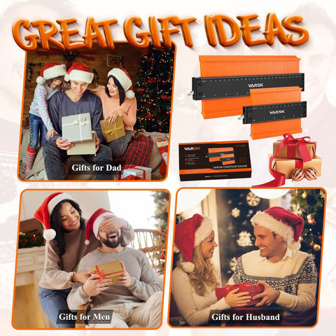Contour Gauge Tool With Lock 5 Inch And 10 Inch Measuring Scribe for precise profile duplication displayed as holiday gift ideas.