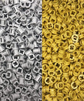Technic Half Bushing And Cross Connector Set, 100 Gram Grab Bag Of Compatible Parts, 4265c Random Color STEM Build Kit, silver and gold parts
