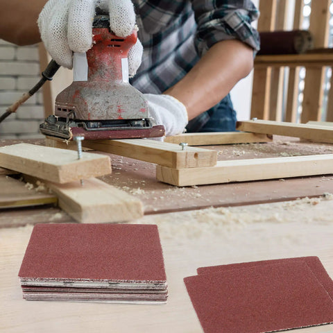 Quarter Sheet Sandpaper Set With 50 Assorted Grits For Palm Sander 5.5 By 4.5 Inches in woodworking use