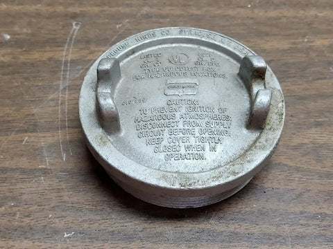 Hella Heavy Duty Explosion Proof Junction Box With Union Hubs Tailored For Tough Job Site Wiring Four Inch Three Quarter grey cover plate.